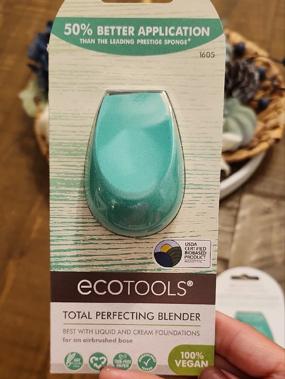 ecotools Teal Total Perfecting Blender Makeup Sponges (2 Pack)